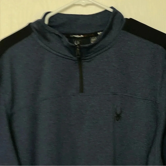 Spider Men’s Active Sports Quarter Zip Pullover Blue/Black Like New Size XXL - Picture 10 of 11